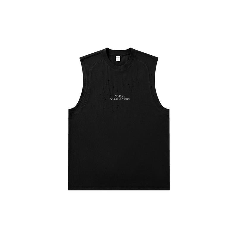 Printed sleeveless T-shirt