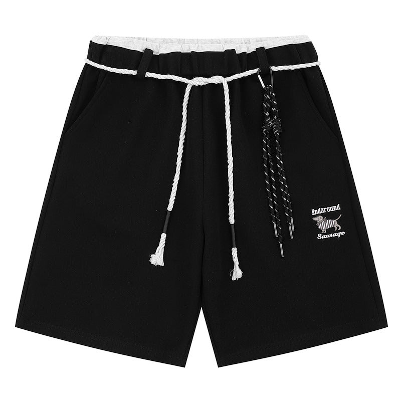 Loose Fit Shorts Straight Leg Sports Five-Point Pants for Men