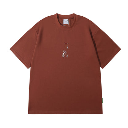Printed short sleeved men's and women's T-shirts