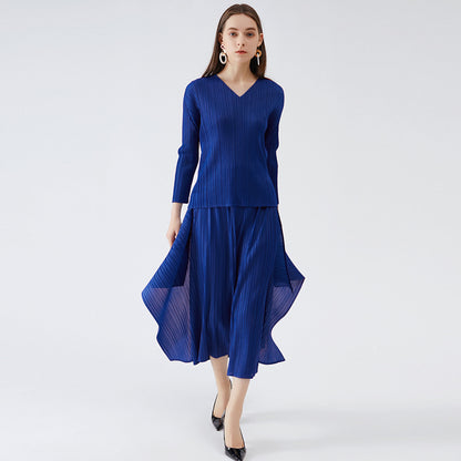 Spring new Sanzhai simple women's clothing Korean version loose temperament commuting long sleeve