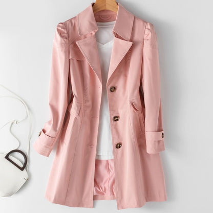 New trench coat for women, slim fit Korean version jacket, spring and autumn oversized versatile top for women