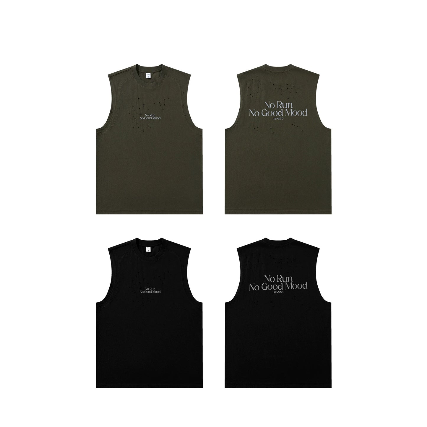 Printed sleeveless T-shirt