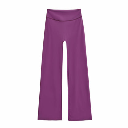 High waisted pants with loose fit