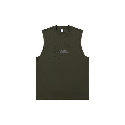 Printed sleeveless T-shirt