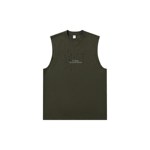 Printed sleeveless T-shirt