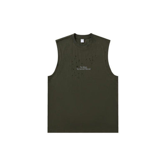 Printed sleeveless T-shirt