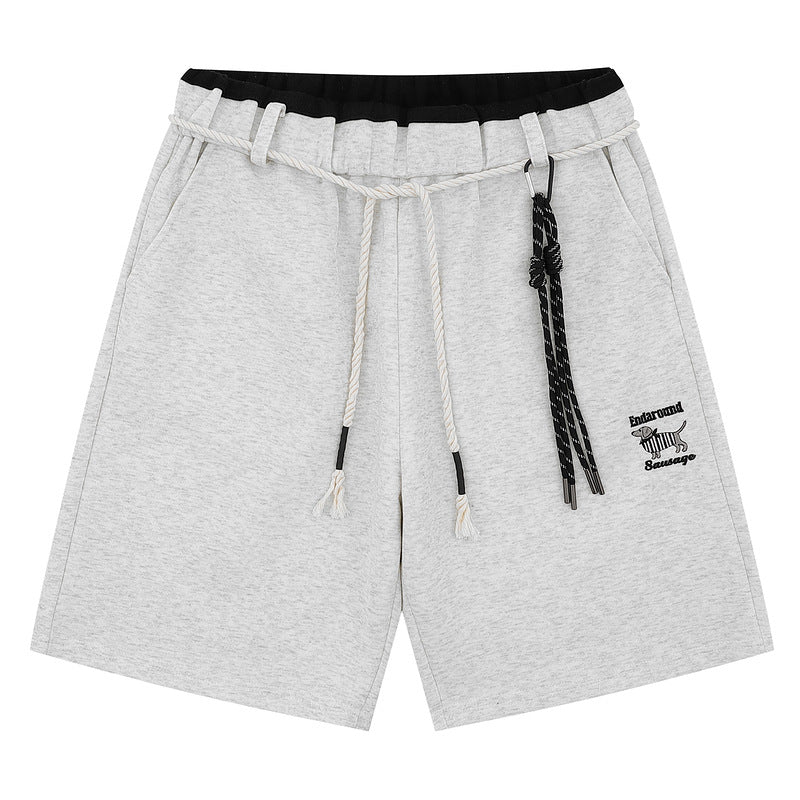 Loose Fit Shorts Straight Leg Sports Five-Point Pants for Men