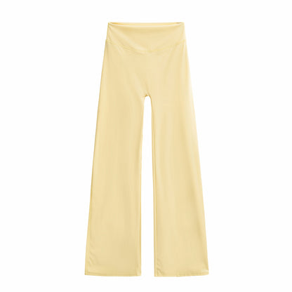 High waisted pants with loose fit